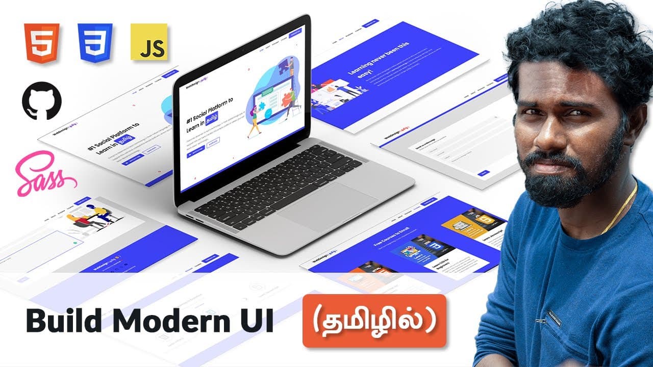 🔥Build Modern Webpage using SASS & Javascript - (தமிழில்) | Web Design